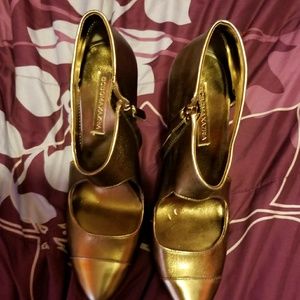 Bronze stiletto heels by bcbg maxazria sz9